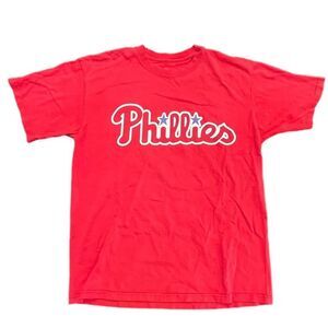 Y2K Philadelphia Phillies Roy Halladay Red T-Shirt Sz M